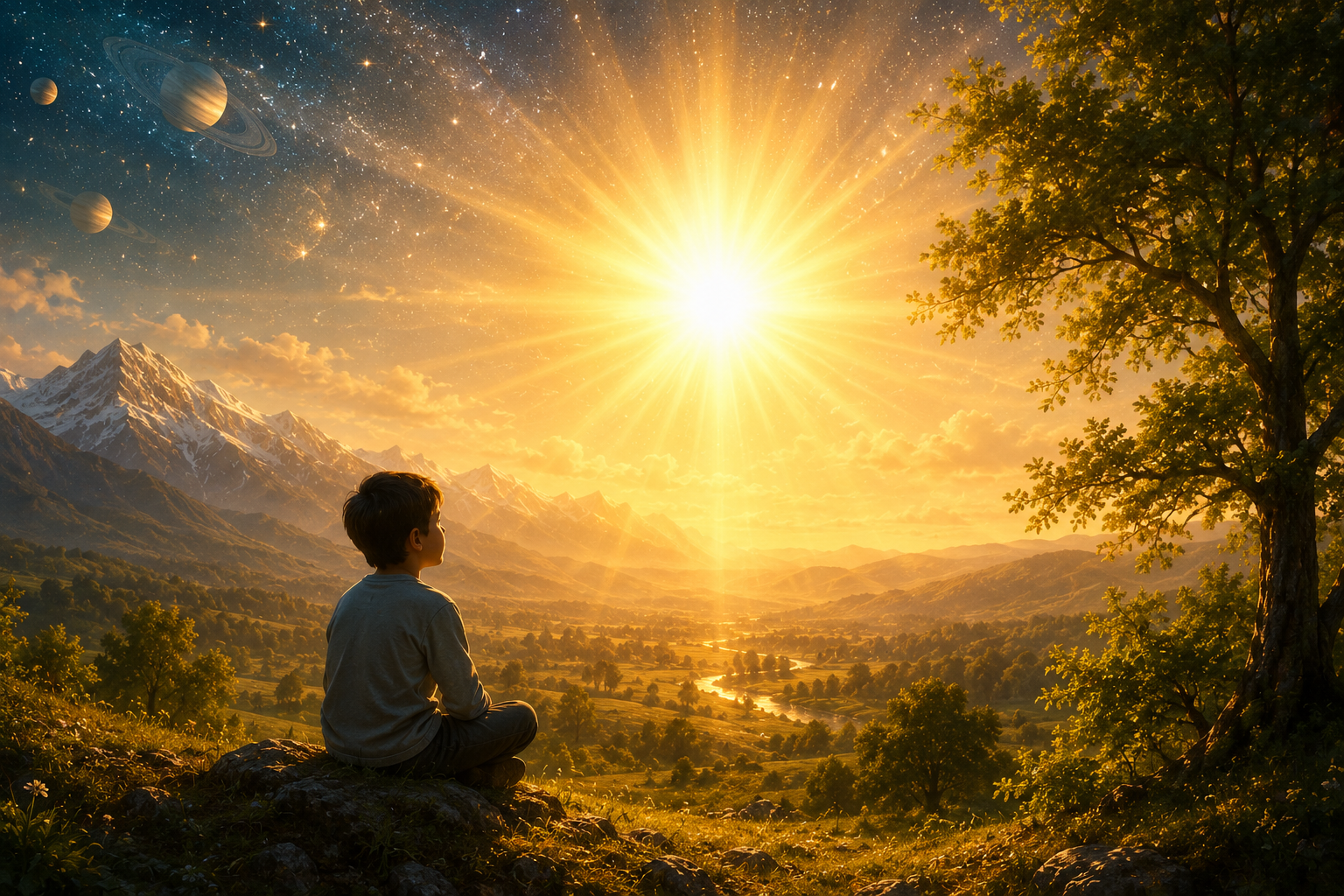 The radiant Creator brings light that takes away fear